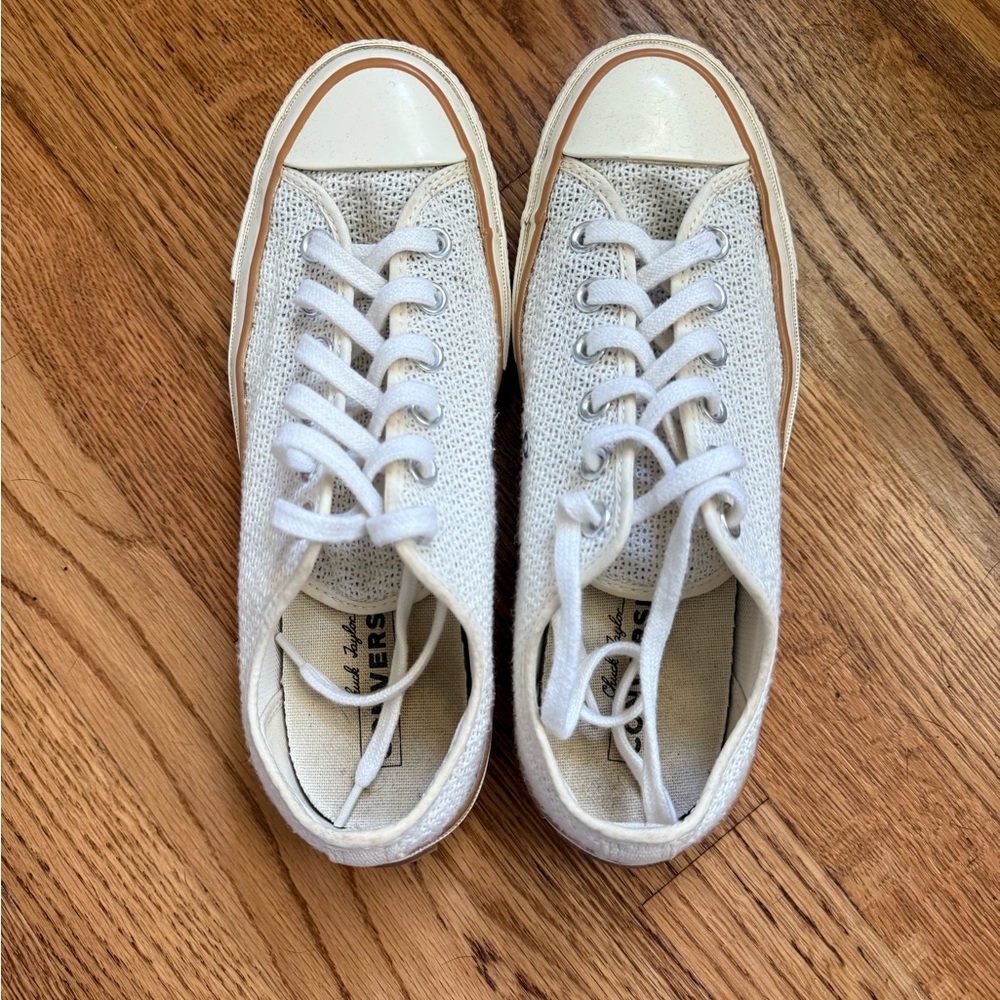 Converse White Mesh Lace-Up Sneakers
